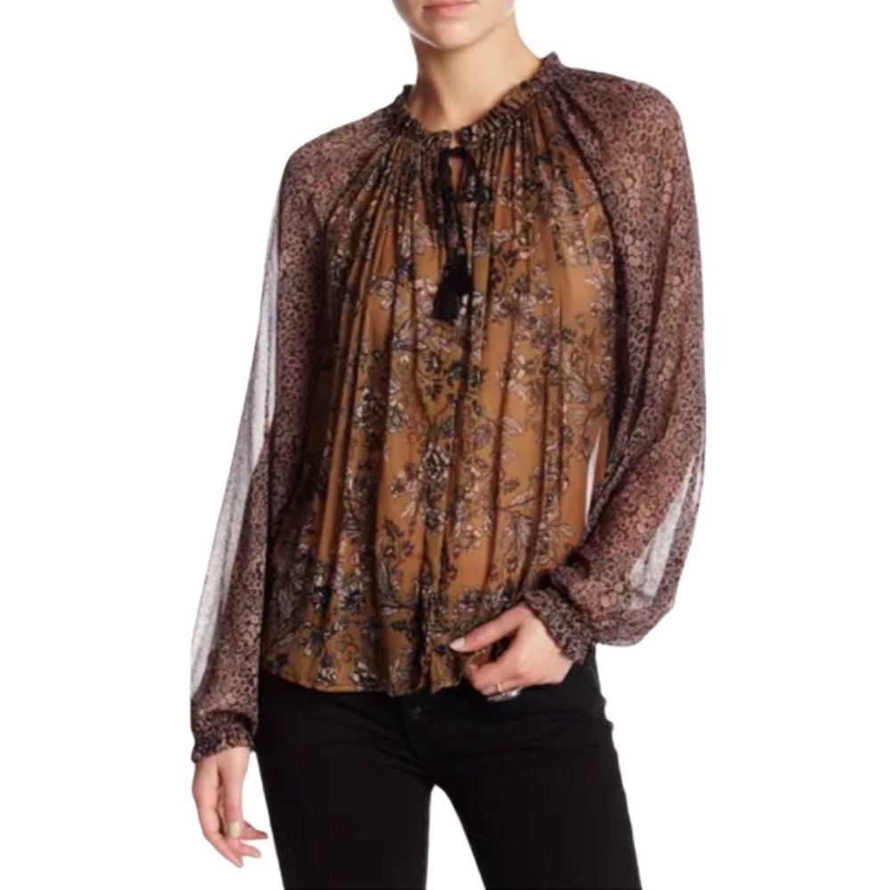 Free People Hendrix Floral Top